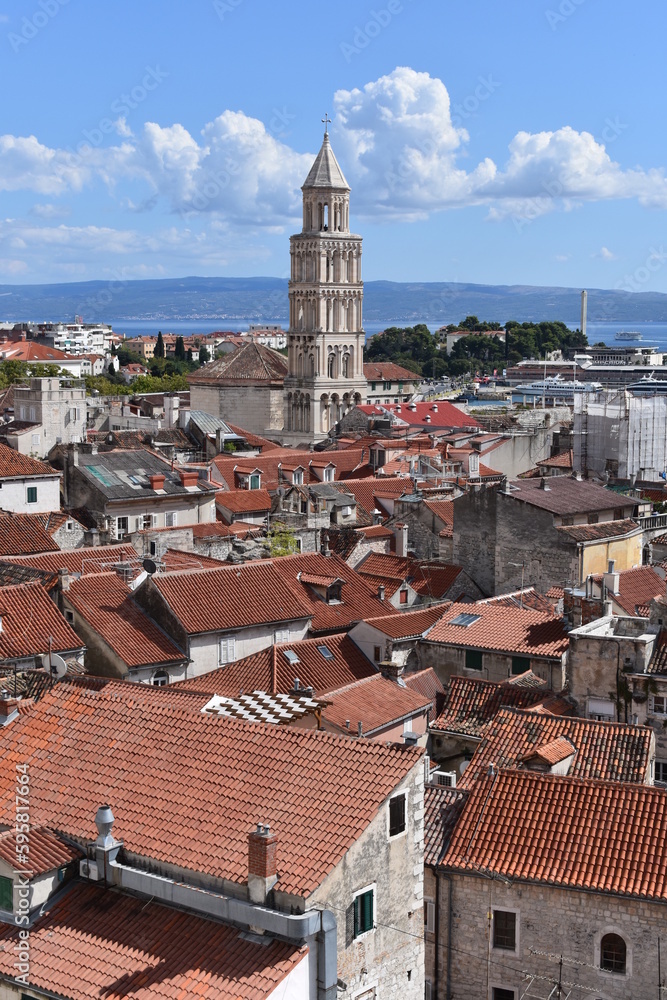 Split, a city in Croatia, old town, monuments,  architecture, view, travel, landscape, europe, holiday, 