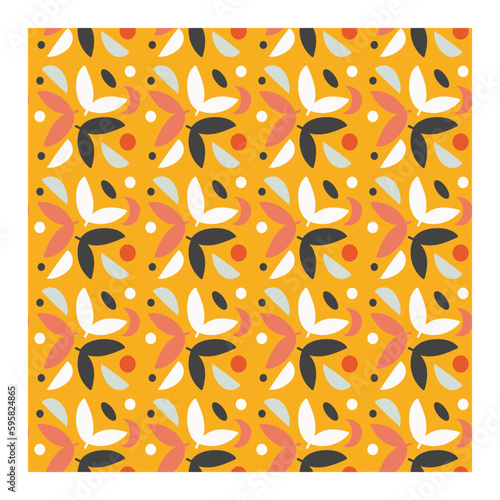 Colorful floral minimalistic primitive pattern. Textile design.