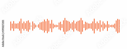 Vector equalizer wave banner background. Abstract party icon. Sound isolated Illustration