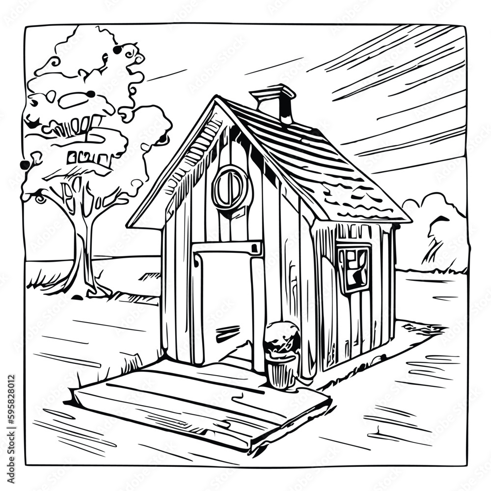 animal-house-coloring-book-dog-house-coloring-page-black-and-white