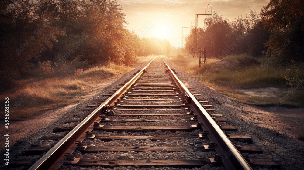 railroad bacground, Generated AI railroad bacground, Generated AI