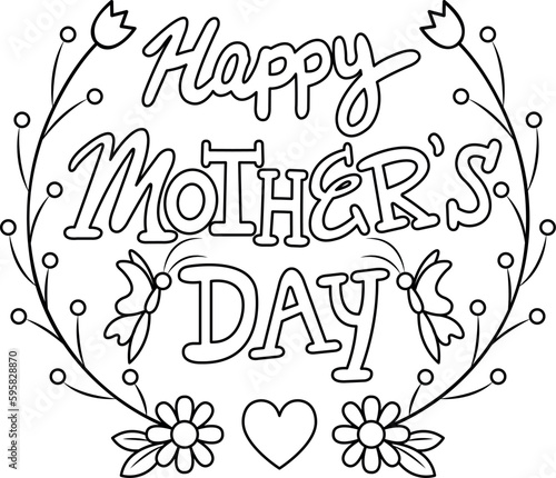 Happy 1st Mother's Day,, Mothers Day Vectors, Coloring Pages, Gift Ideas, Mothering Sunday, Mom Day card, Gift card, Happy Mothers Day greeting card Designs with flowers, hearts.