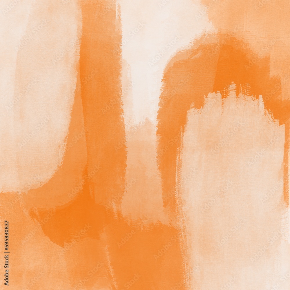 Fototapeta premium Orange Gouache Abstract Painting Background