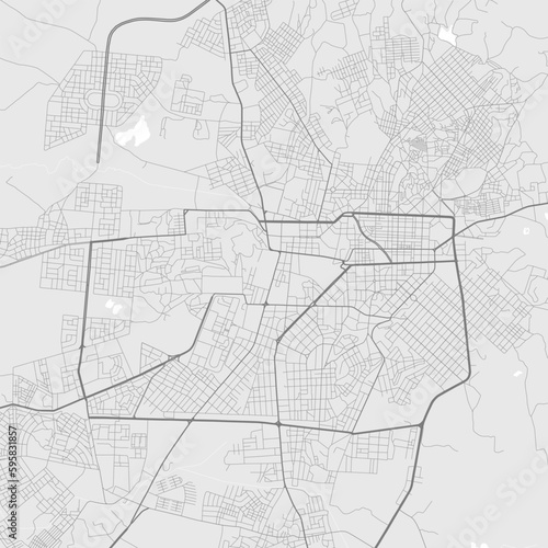 Map of Asmara city  Eritrea. Urban black and white poster. Asmera road map with metropolitan city area view.