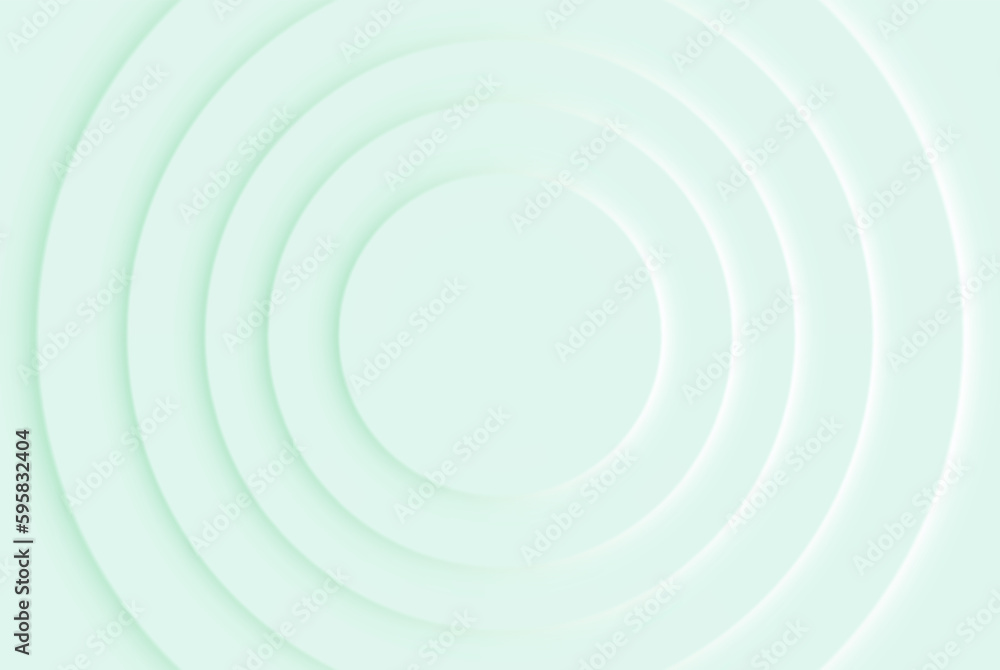 Abstract background light green circle neomorphism, design element