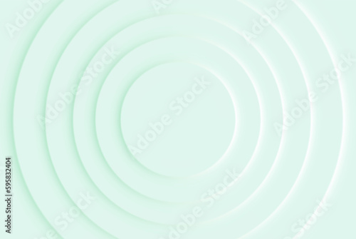 Abstract background light green circle neomorphism  design element