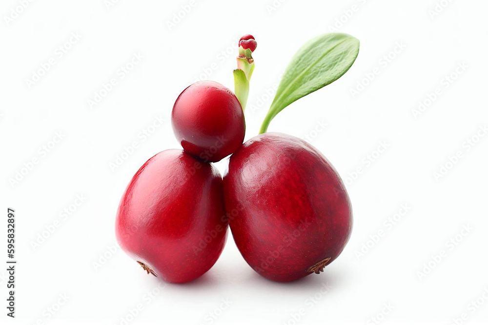 cranberry with leaves cranberry with leaves