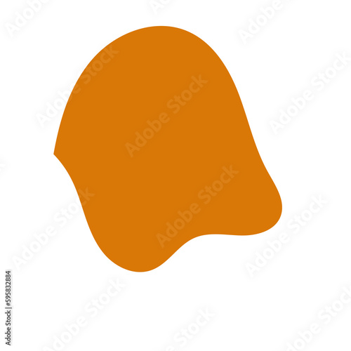 Orange Blob Abstract Shapes 