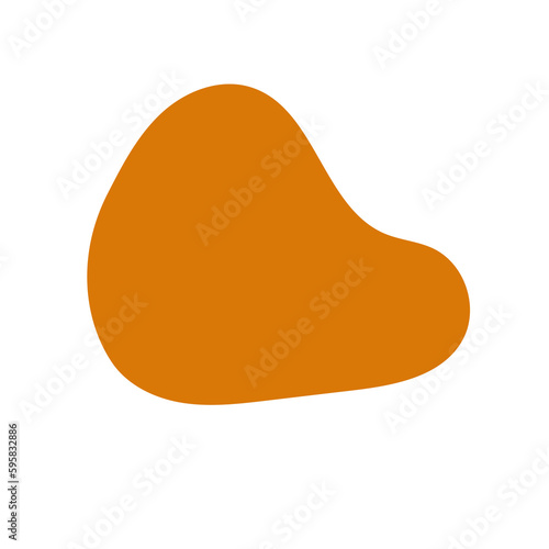 Orange Blob Abstract Shapes 