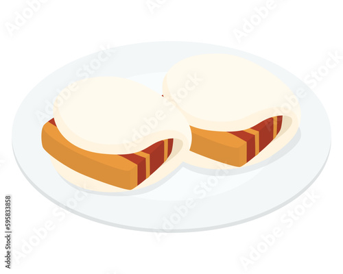 角煮まんじゅうのイラスト