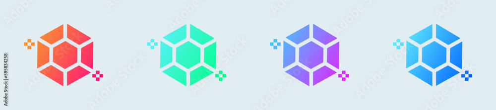 Diamond solid icon in gradient colors. Gem signs vector illustration. Diamond solid icon in gradient colors. Gem signs vector illustration.