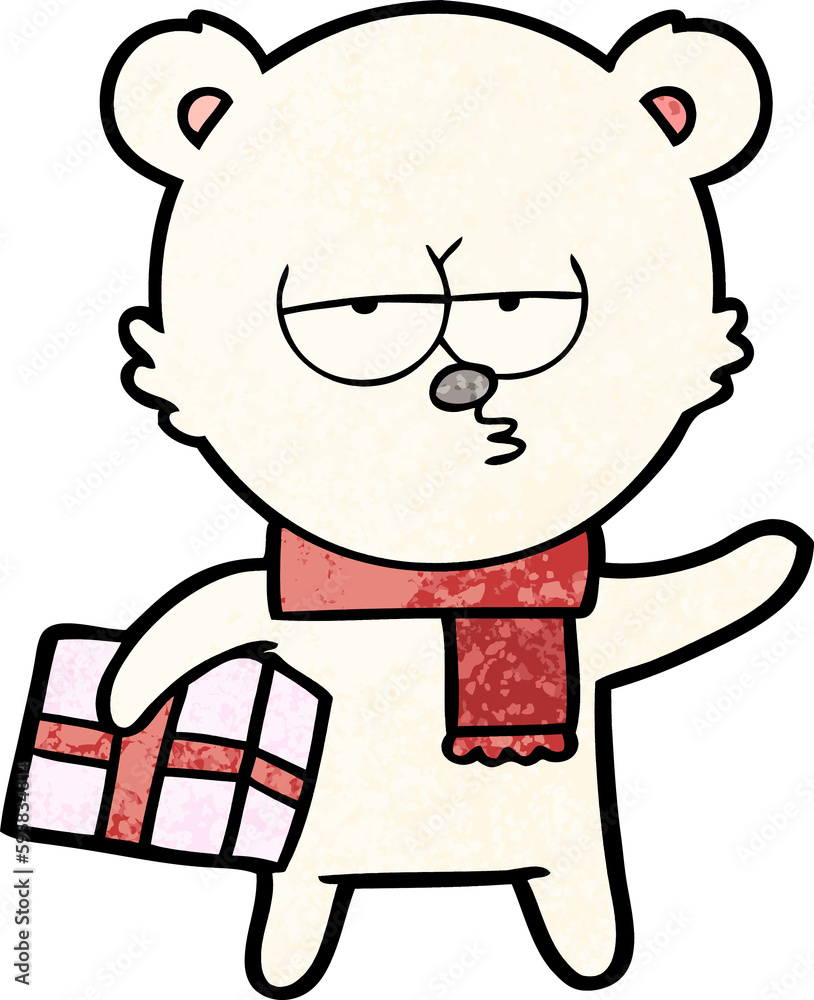 christmas polar bear cartoon christmas polar bear cartoon