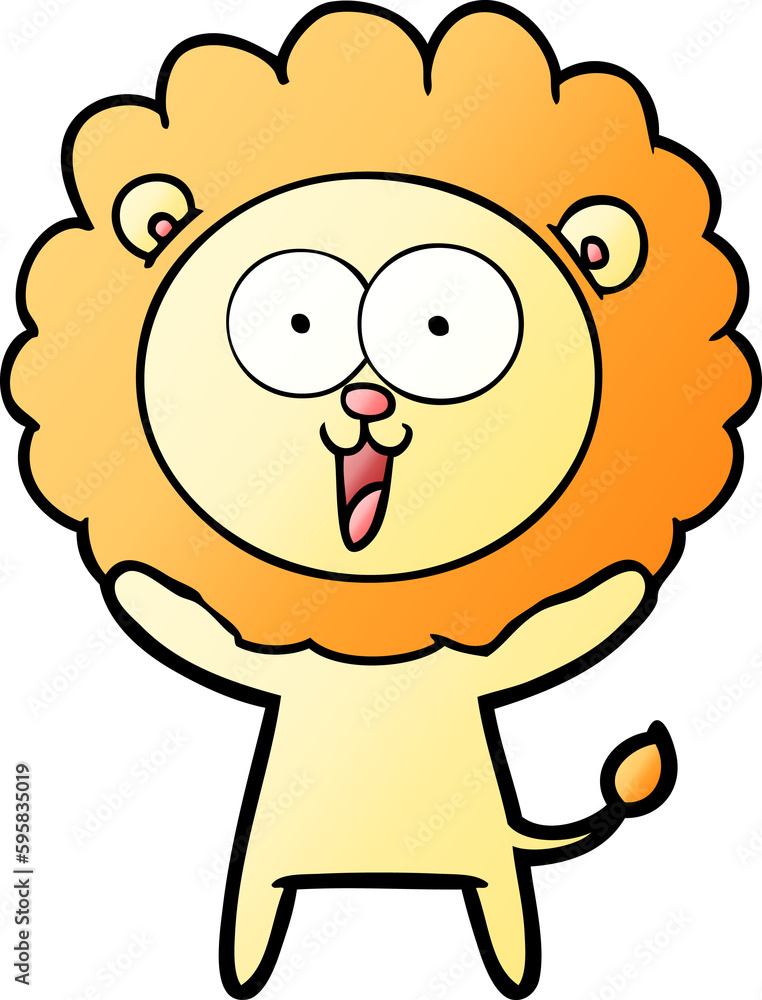 happy cartoon lion happy cartoon lion
