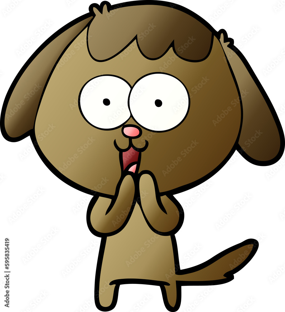 Fototapeta premium cute cartoon dog