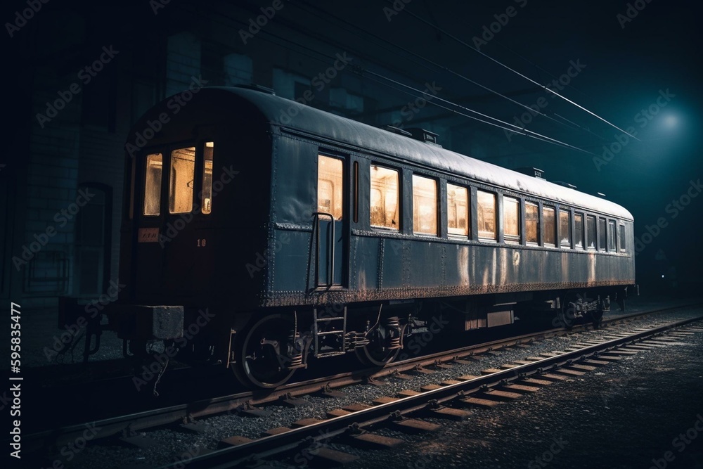 An image depicting a railway car. Generative AI