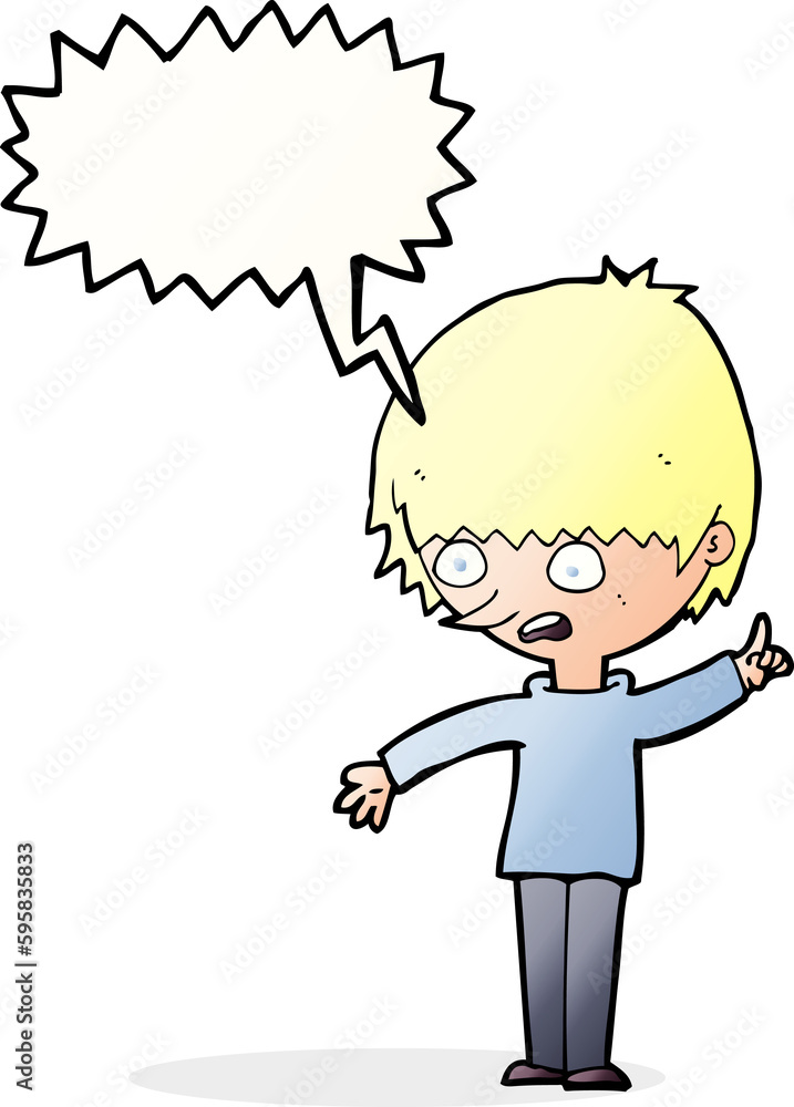 cartoon boy with question with speech bubble cartoon boy with question with speech bubble