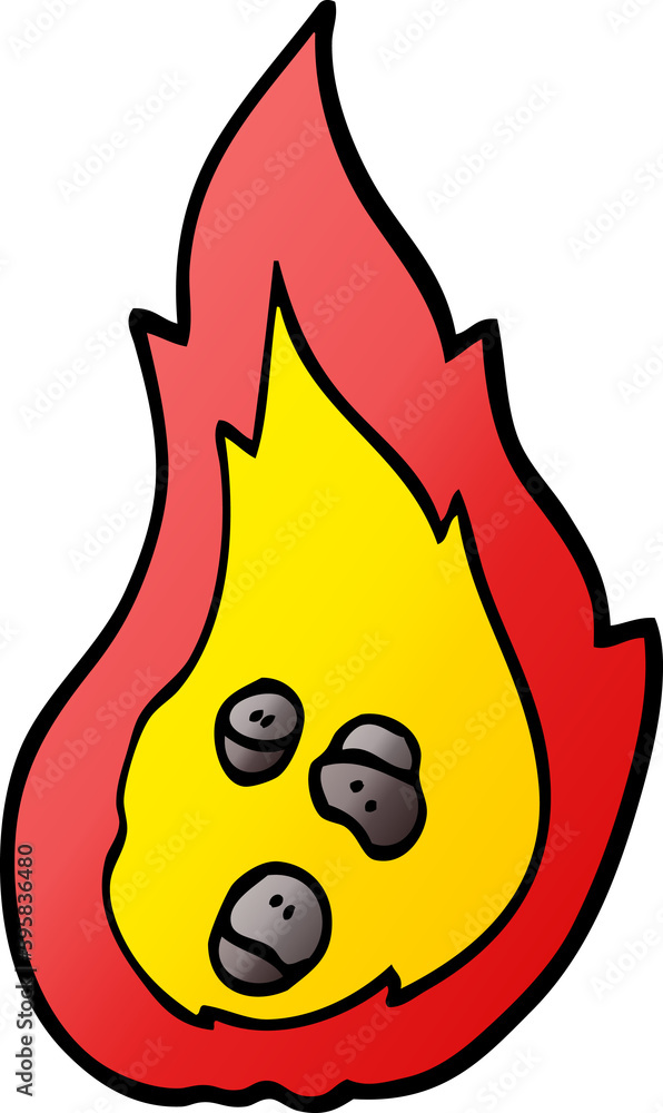 vector gradient illustration cartoon burning coals vector gradient illustration cartoon burning coals