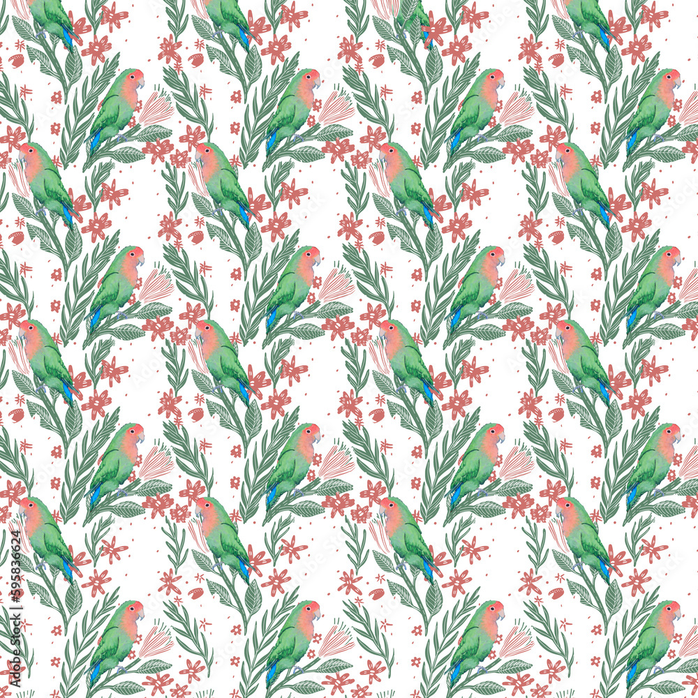 seamless pattern with flowers and birds, Bird Seamless Pattern, Vintage Bird Pattern, Colorful Paper for Scrapbook, Cute Bird Print image, Beautiful Scrapbook Paper seamless pattern with flowers and birds, Bird Seamless Pattern, Vintage Bird Pattern, Colorful Paper for Scrapbook, Cute Bird Print image, Beautiful Scrapbook Paper