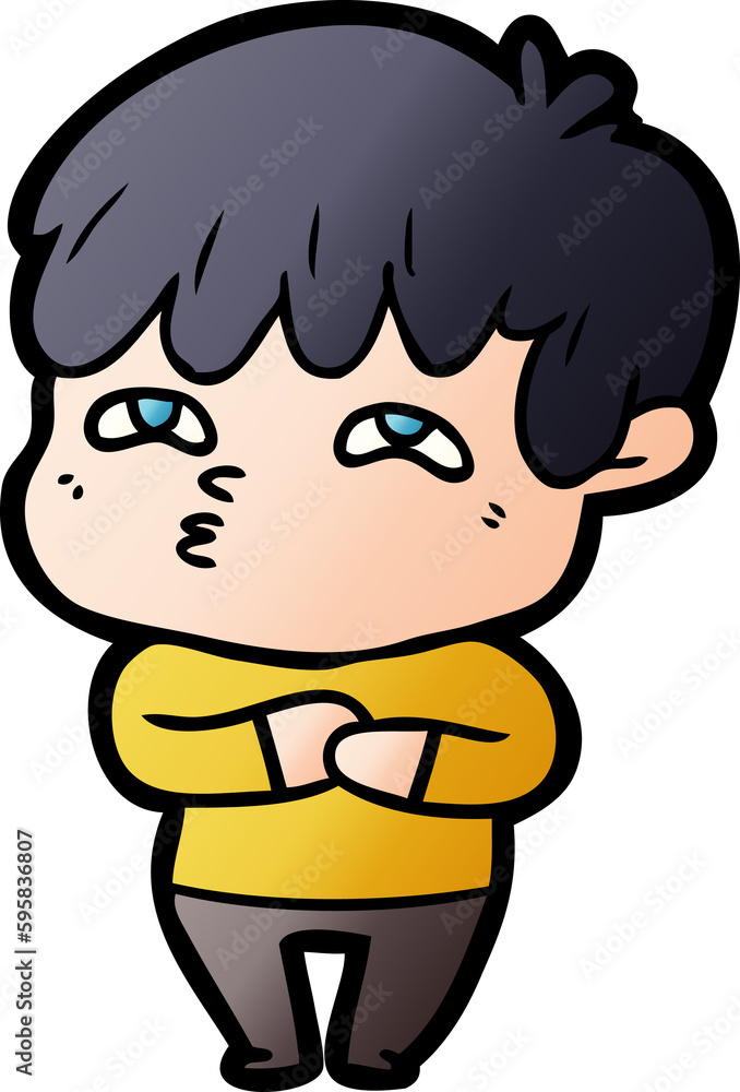 cartoon curious man cartoon curious man