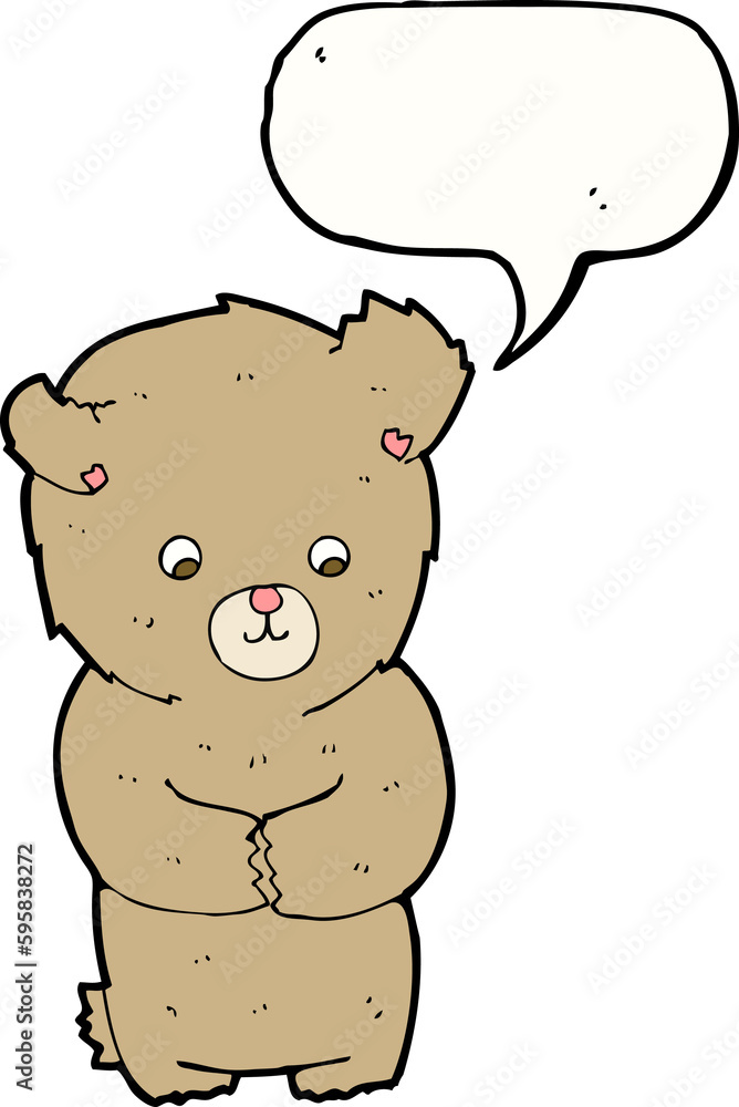 cute cartoon teddy bear with speech bubble cute cartoon teddy bear with speech bubble