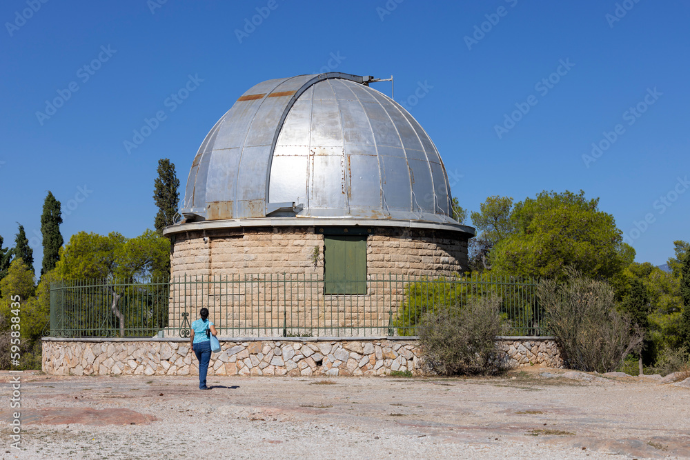 Obraz premium Old Observatory on Mouseion Hill, Athens, Greece