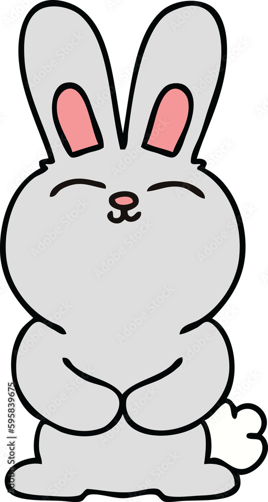 hand drawn quirky cartoon rabbit hand drawn quirky cartoon rabbit