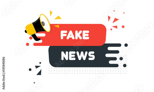 Fake news. Flat, color, fake news banner. Vector illustration.