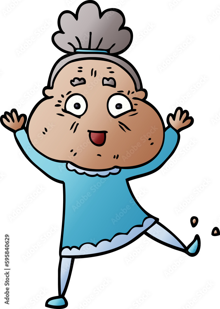 cartoon doodle dancing old lady cartoon doodle dancing old lady
