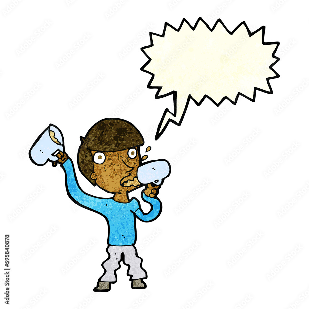 cartoon man drinking beer with thought bubble cartoon man drinking beer with thought bubble
