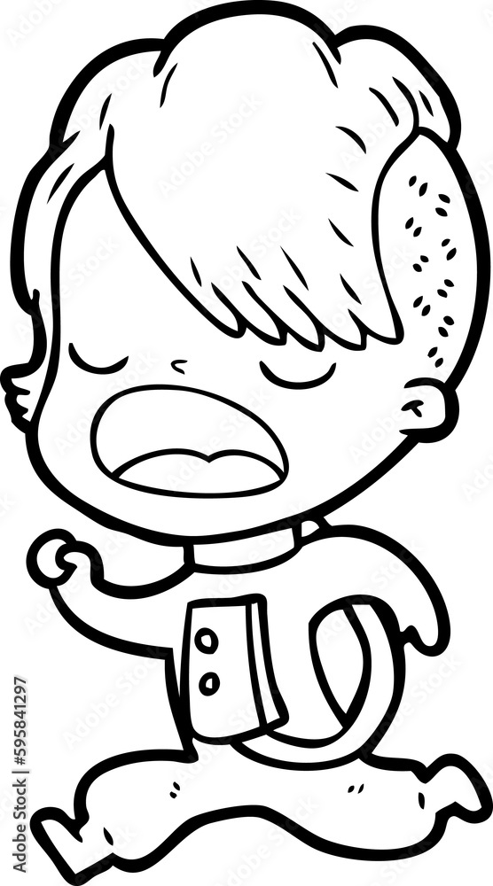 cartoon cool hipster girl in space suit cartoon cool hipster girl in space suit