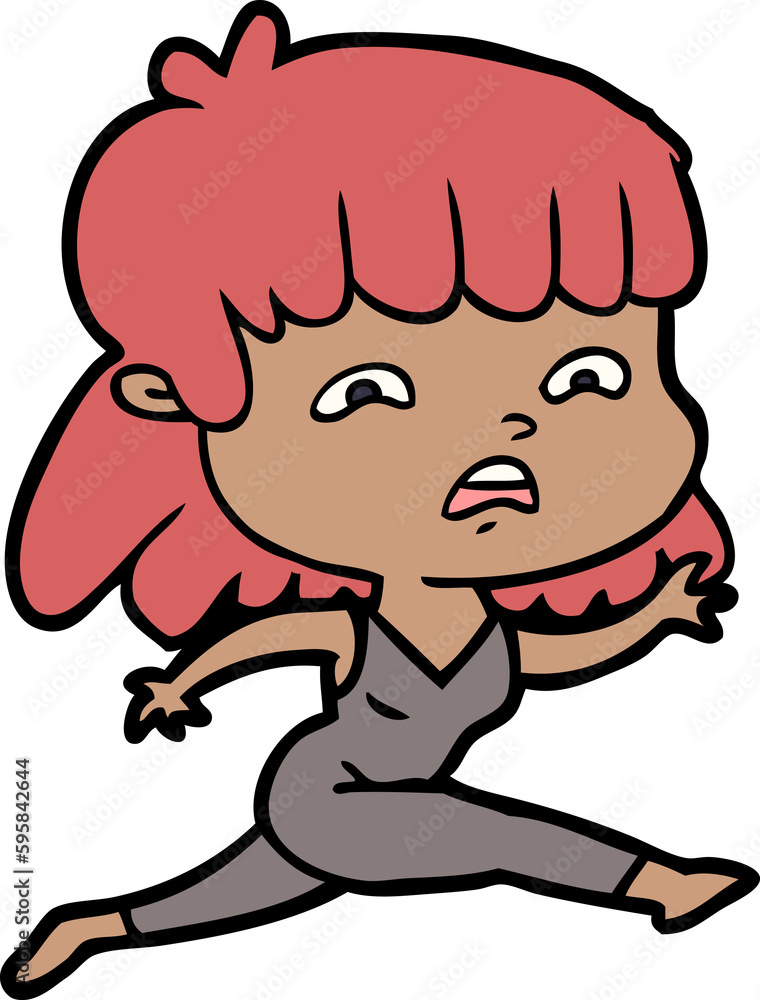 cartoon worried woman cartoon worried woman