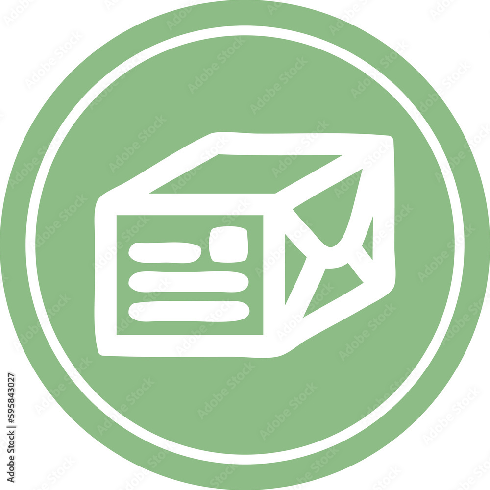 wrapped parcel circular icon symbol wrapped parcel circular icon symbol