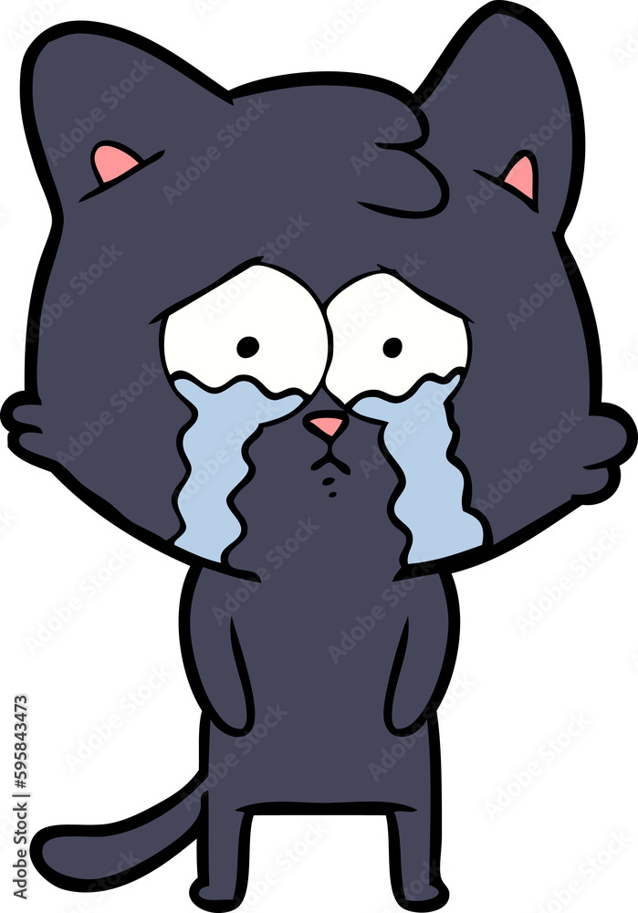 cartoon crying cat cartoon crying cat