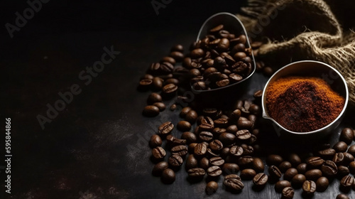 Coffe with coffee beans