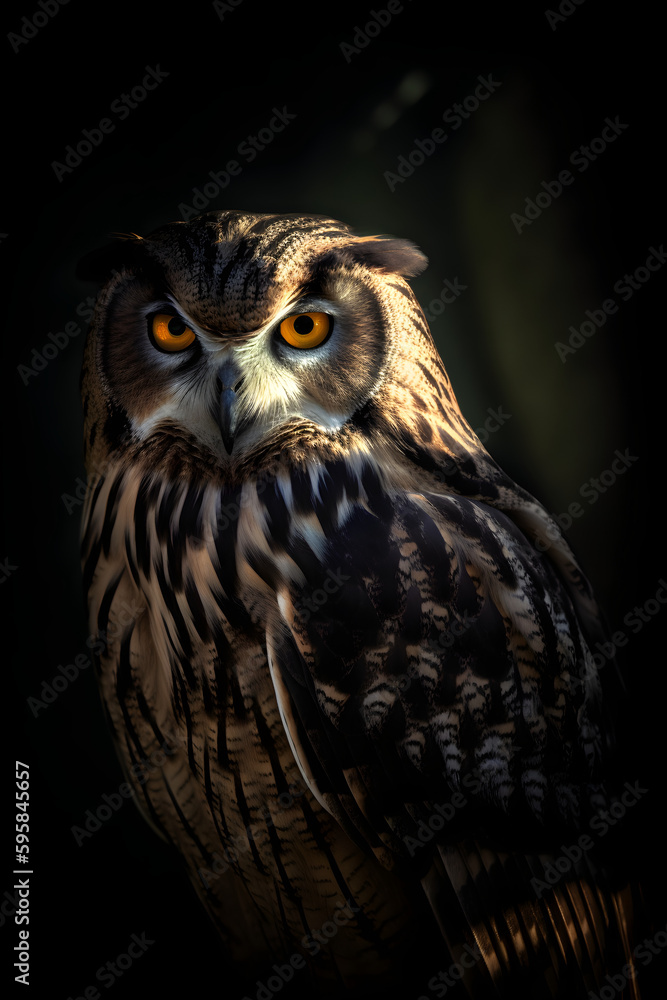 Fototapeta premium sowa, Generative AI