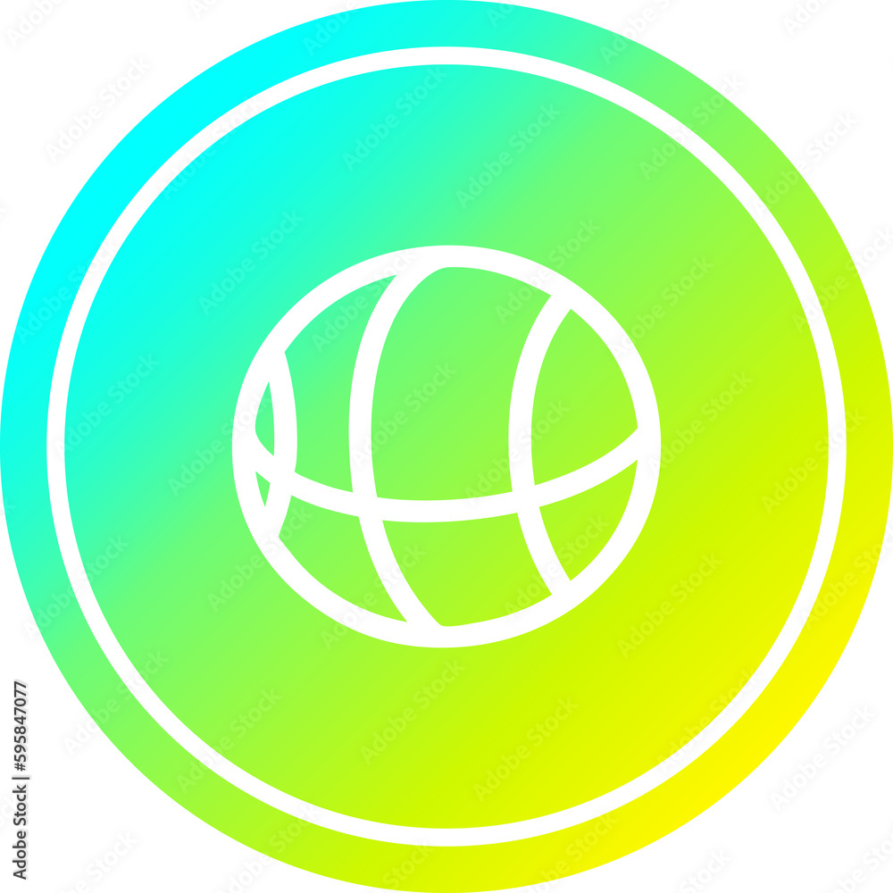 basketball sports circular icon with cool gradient finish basketball sports circular icon with cool gradient finish