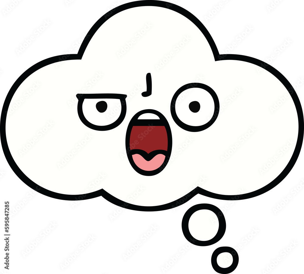 cute cartoon of a thought bubble cute cartoon of a thought bubble