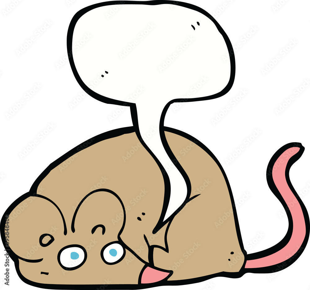 cartoon mouse with speech bubble cartoon mouse with speech bubble