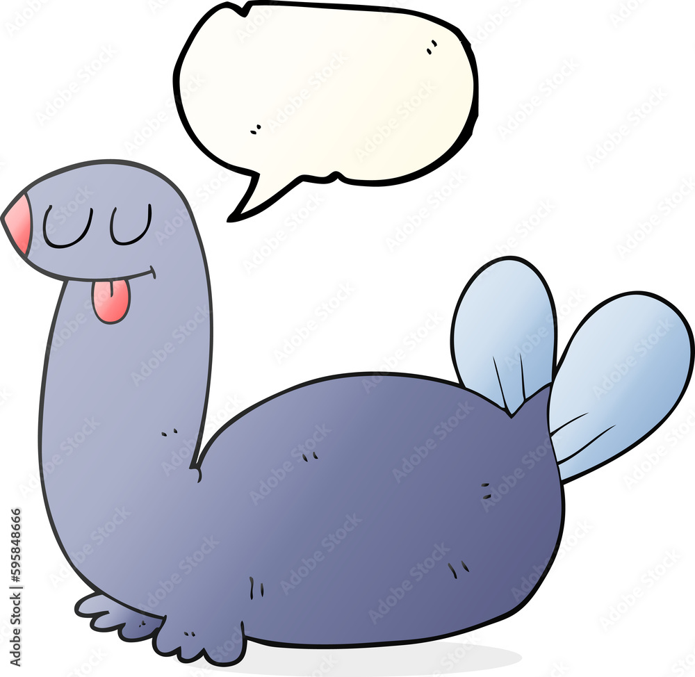 freehand drawn speech bubble cartoon seal freehand drawn speech bubble cartoon seal