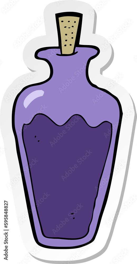 sticker of a cartoon potion