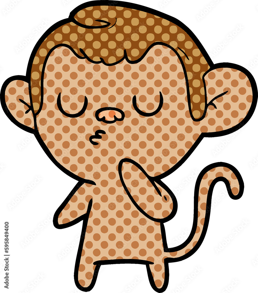 Obraz premium cartoon monkey