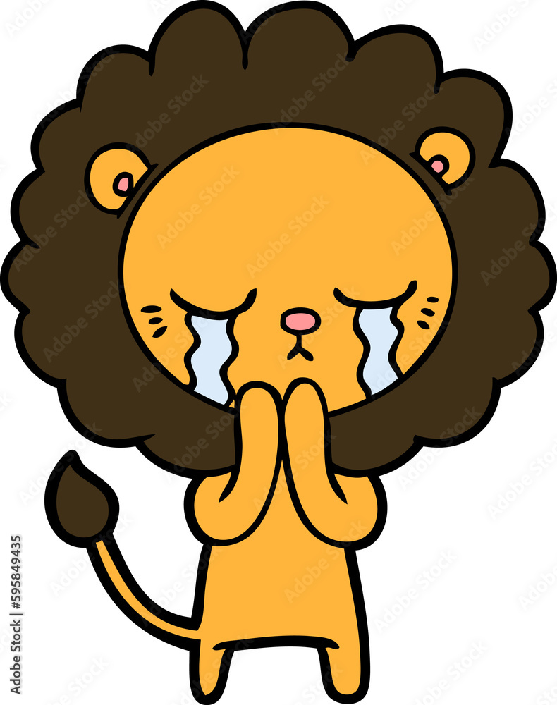 crying cartoon lion crying cartoon lion