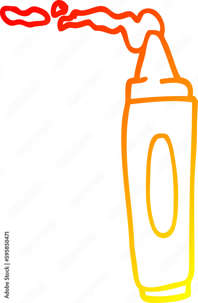warm gradient line drawing of a cartoon coloring crayon warm gradient line drawing of a cartoon coloring crayon