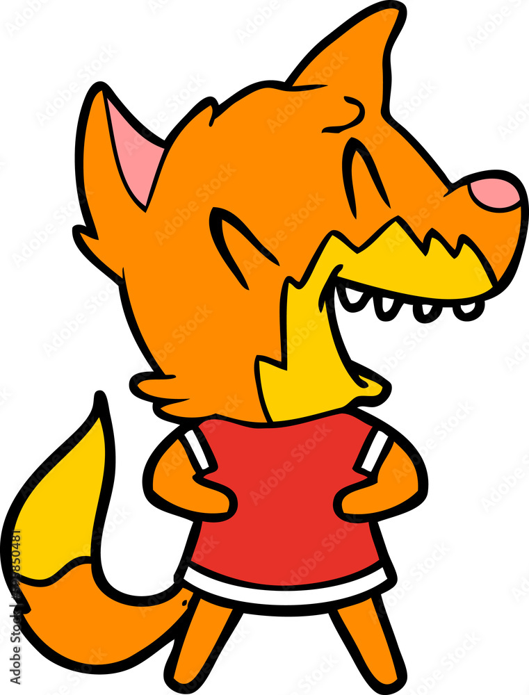 laughing fox cartoon laughing fox cartoon