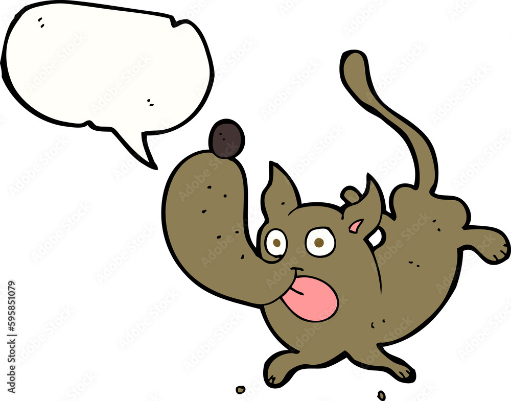cartoon funny dog with speech bubble cartoon funny dog with speech bubble