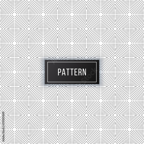 seamless geometric pattern with spiral, wavy, curved thin lines