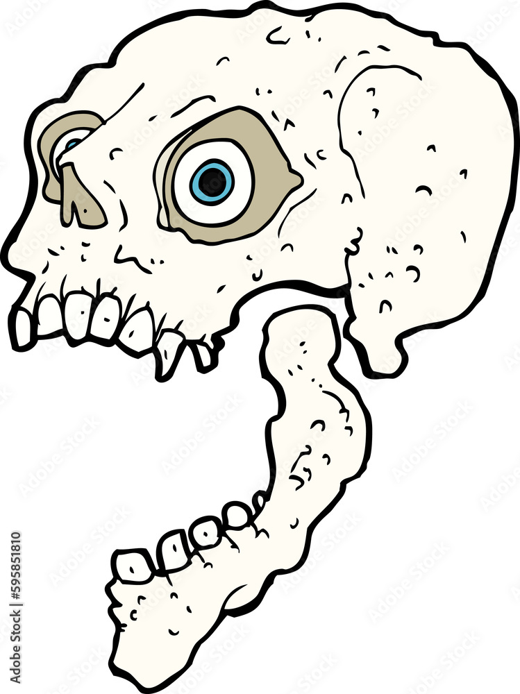 cartoon scary skull cartoon scary skull