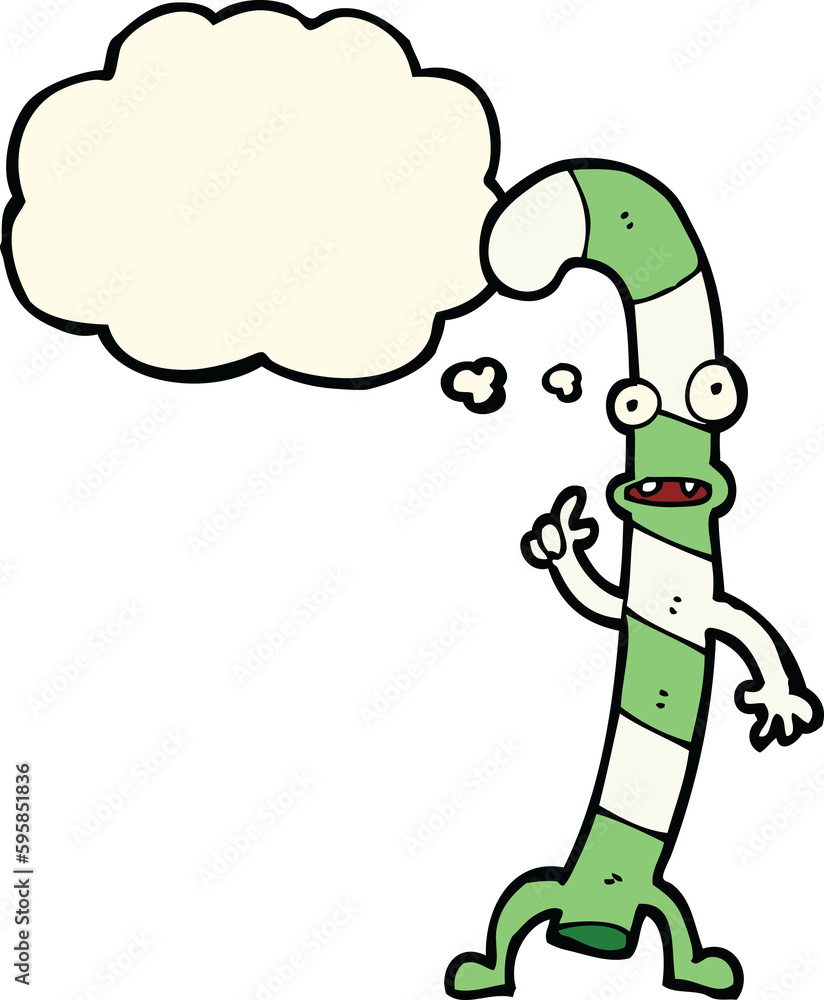 cartoon dancing christmas candy cane with thought bubble cartoon dancing christmas candy cane with thought bubble