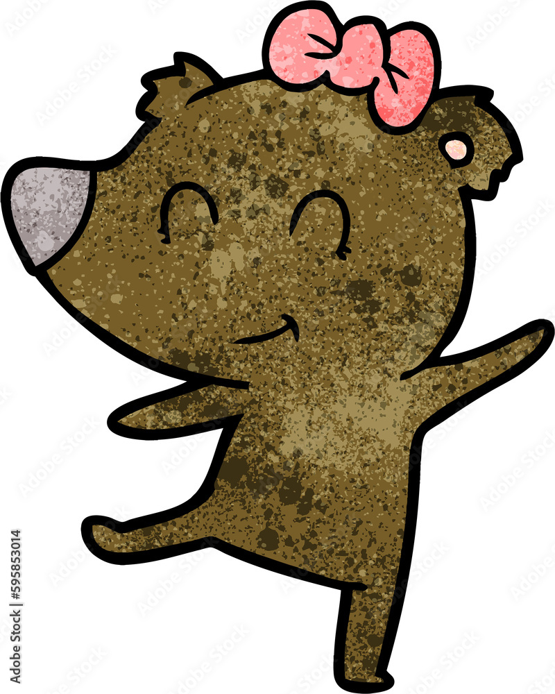 Obraz premium female bear cartoon