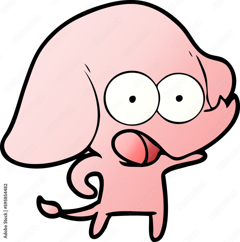 Obraz premium cute cartoon elephant